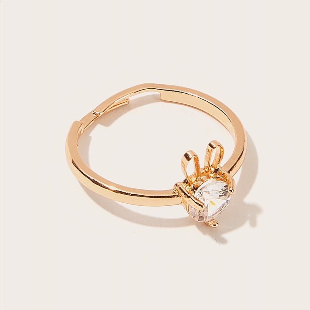 🆕Gold rhinestone bunny ring - Picture 2 of 4